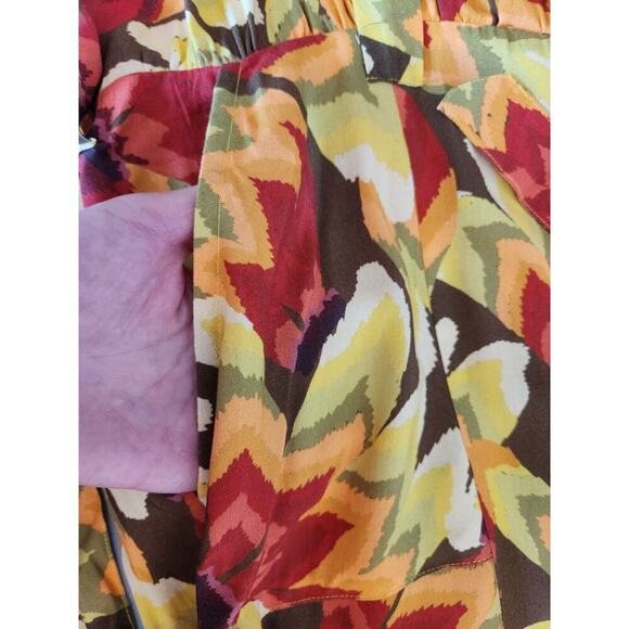 NWT Farm Rio x Anthropologie Fruit Print Jumpsuit Size XS Yellow 9D405 - Picture 11 of 13